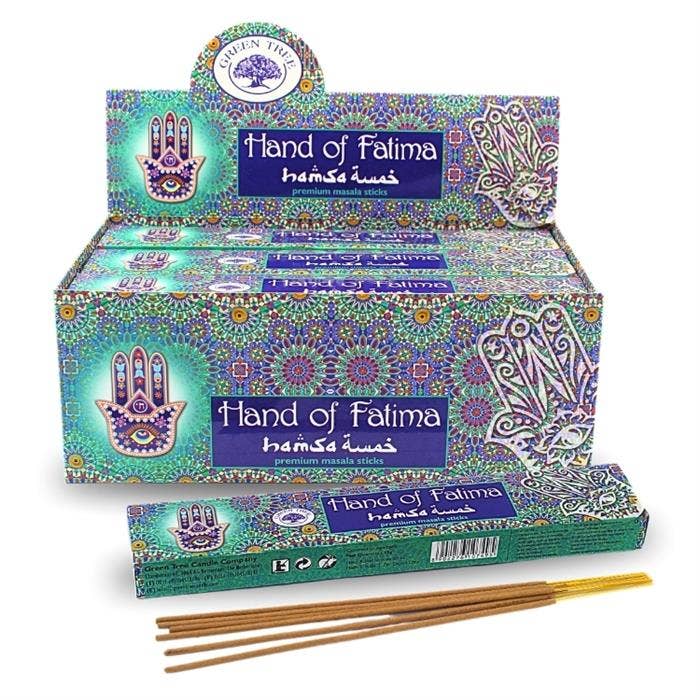 Green Tree Hand Of Fatima Natural Incense 15 grams