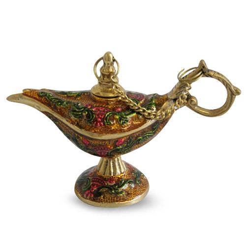 Brass Lamp Alladin Meena Color 15cm