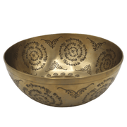 Silver buddha singing Bowl 25 cm fine engraved