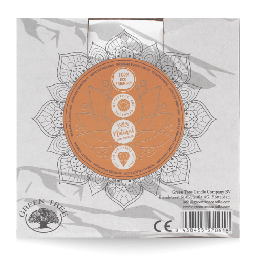 Himalayan Salt Tealight Holder Orange With Box