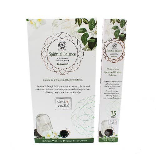 Green Tree Gemstone Incense Spiritual Balance - Clear Quartz