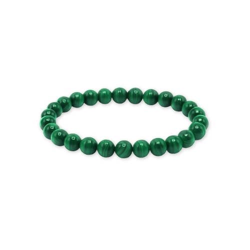 Light Malachite 'AA' beaded Bracelet 8 mm - Zambia