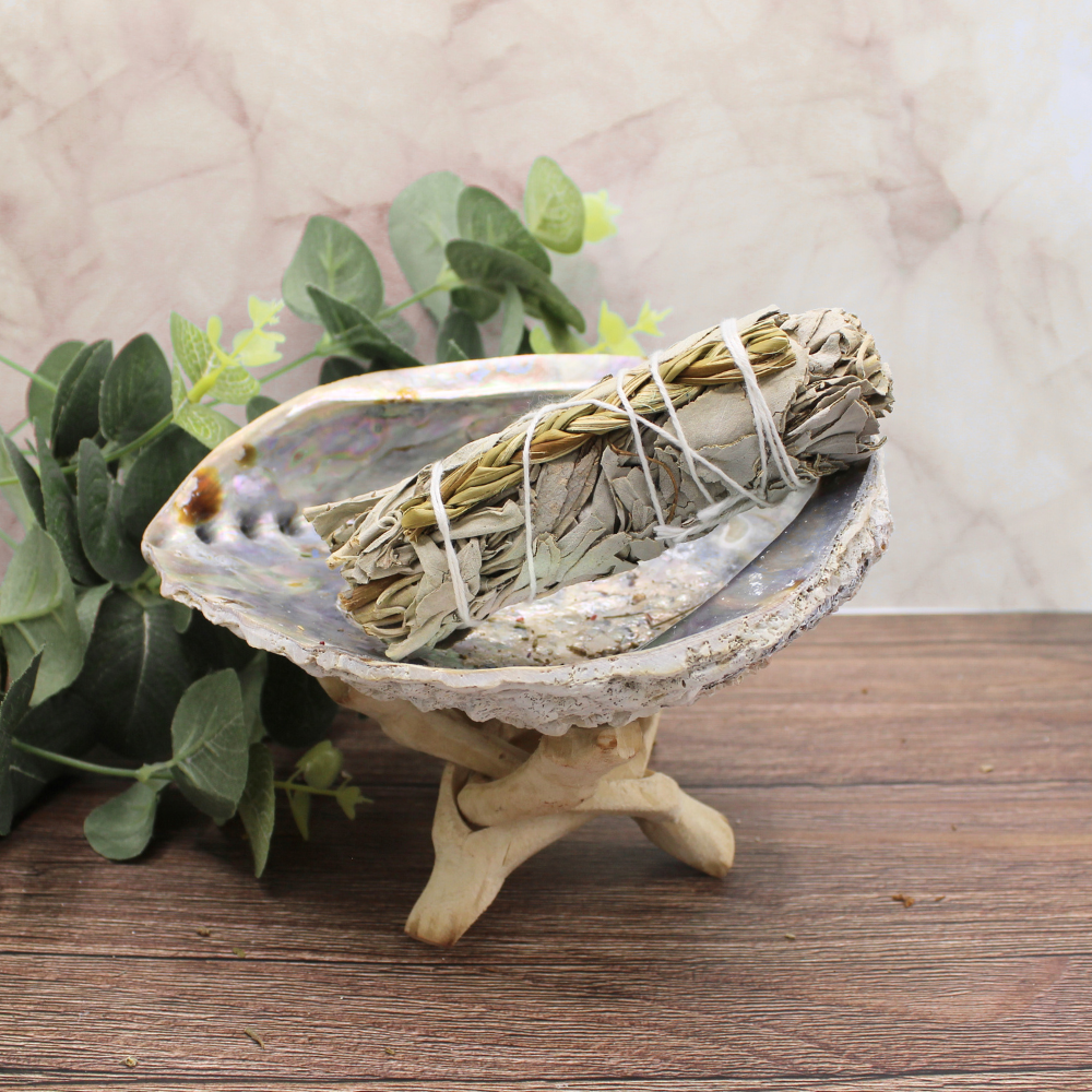 White Sage & Sweetgrass Smudge Stick 10cm (price per pc)