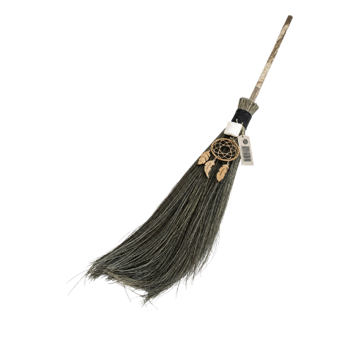 Decoration Altar Broom Dream Catcher with White Agate - 42 cm
