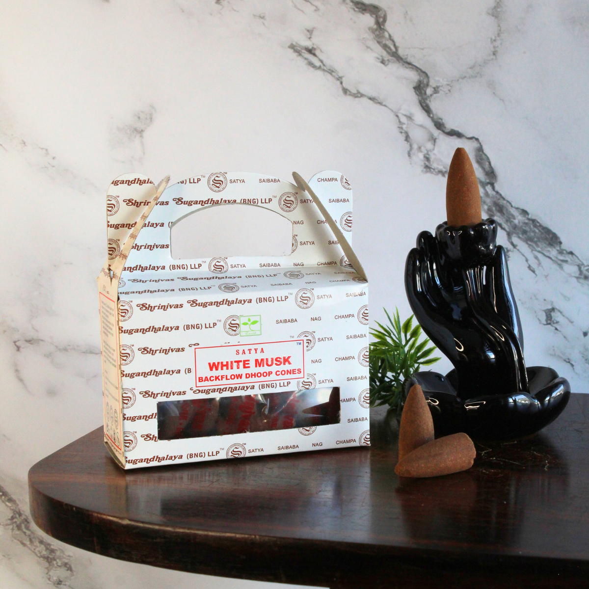 Satya White Musk Backflow Dhoop cones