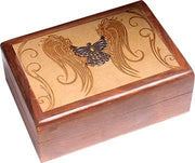 Engraved Wooden Box Angel theme