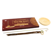 Green Tree Tibetan meditating herbs rope incense with holder