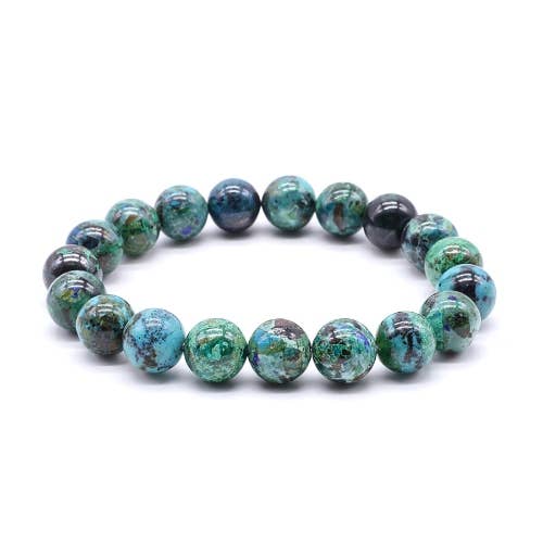 Chrysocolla 'AA' beaded Bracelet 10 mm - Peru