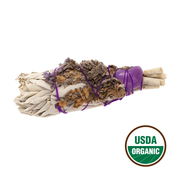 Spiritual Healing Sage Torch (with Amethyst) 10 cm