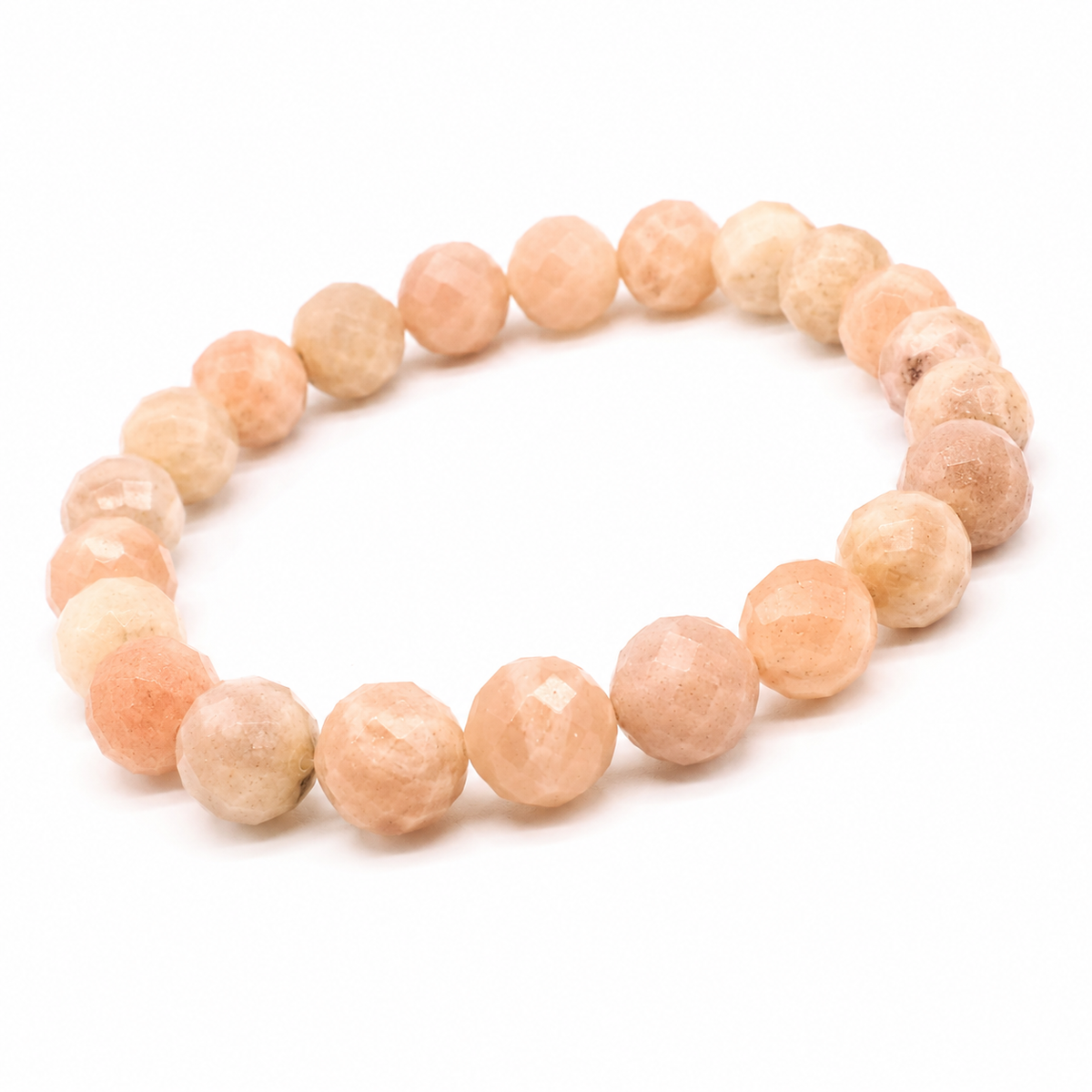 Sunstone Faceted Beads Bracelet 6mm - Tanzania