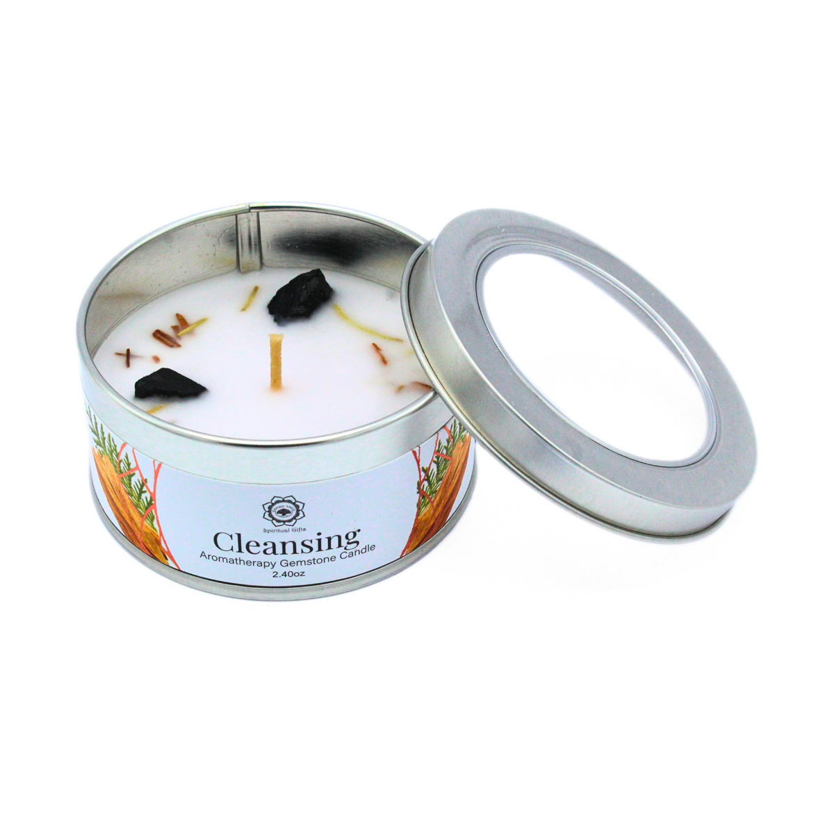 Green Tree Gemstone Candle Cleansing Sandalwood 70g