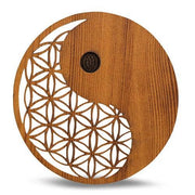 LCW Incense Holder Ying Yang FOL Dark Brown 10 cm Set of 2