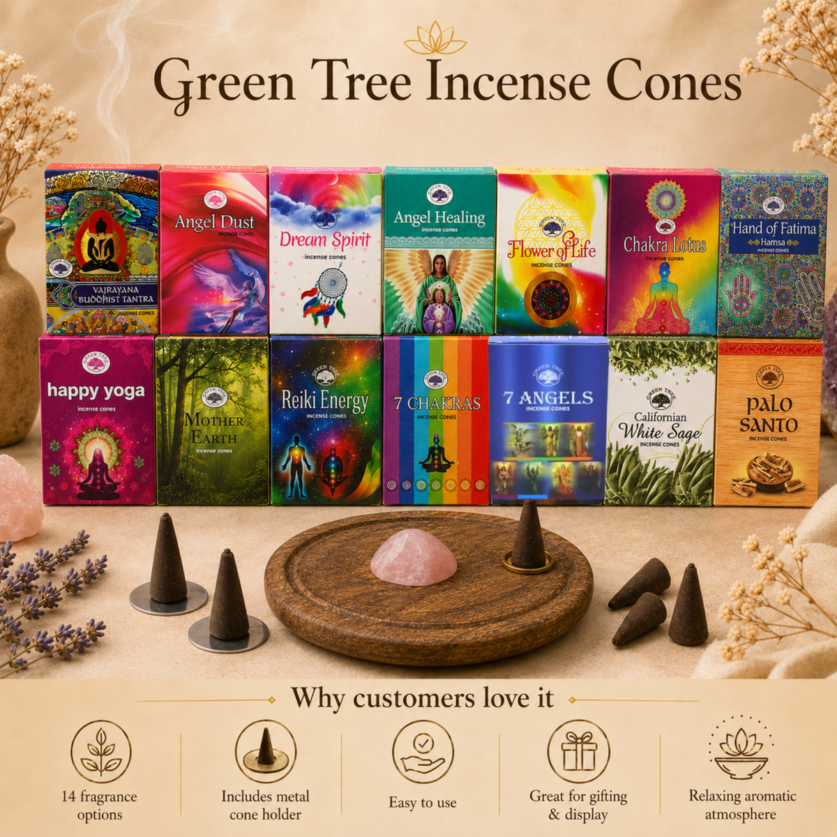 Green Tree Dream Spirit Cones