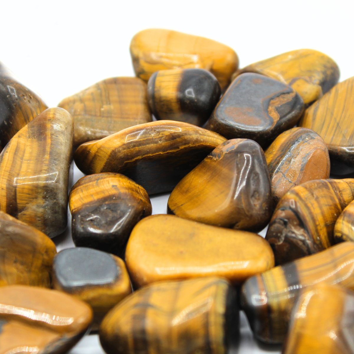 Tiger Eye tumbles stones display 500g