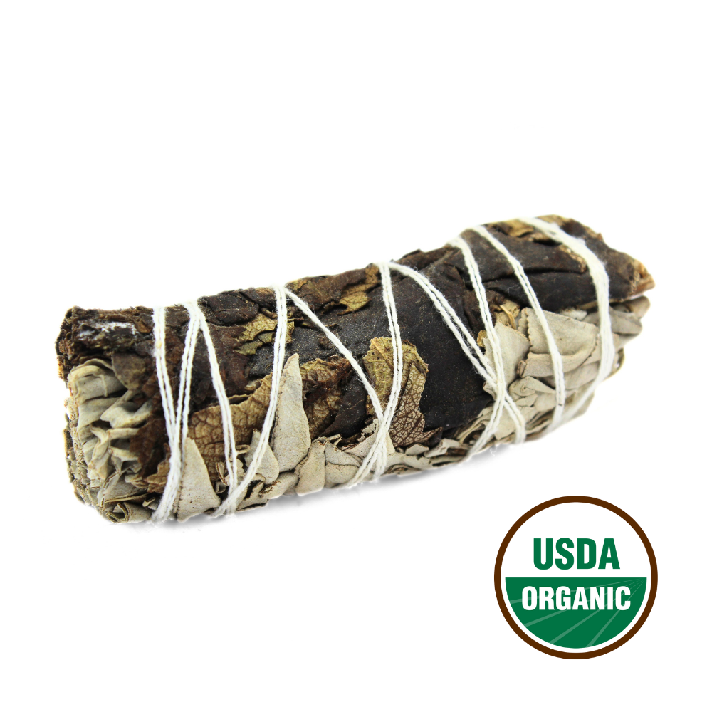 White Sage & Black Sage Smudge Stick 10cm (price per pc)