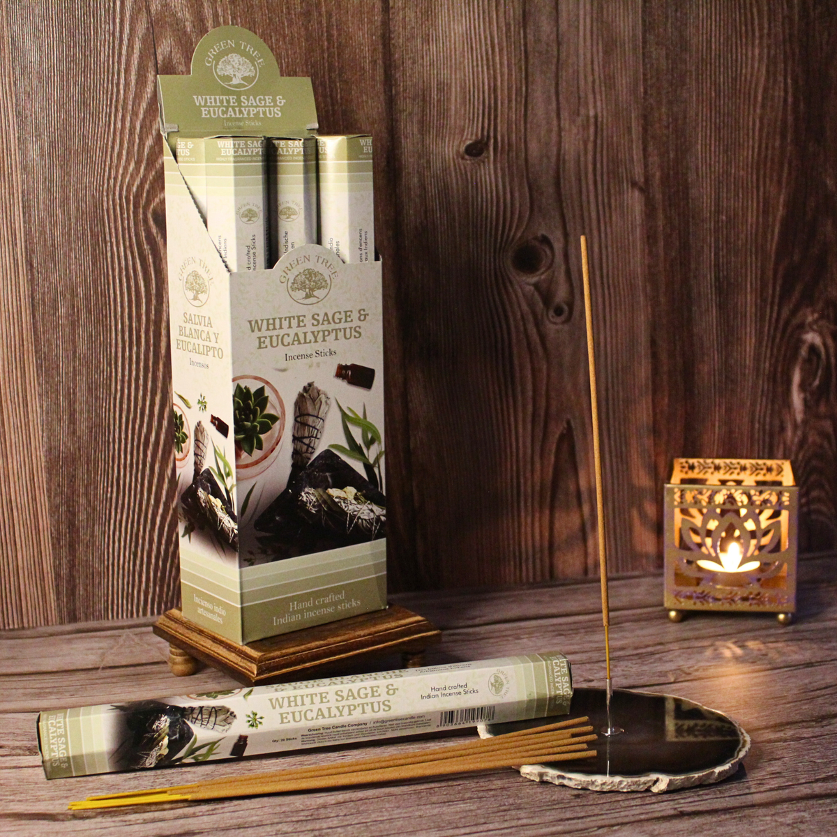 Green Tree White Sage & Eucalyptus Incense