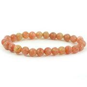 Bracelet sunstone beads (4mm)