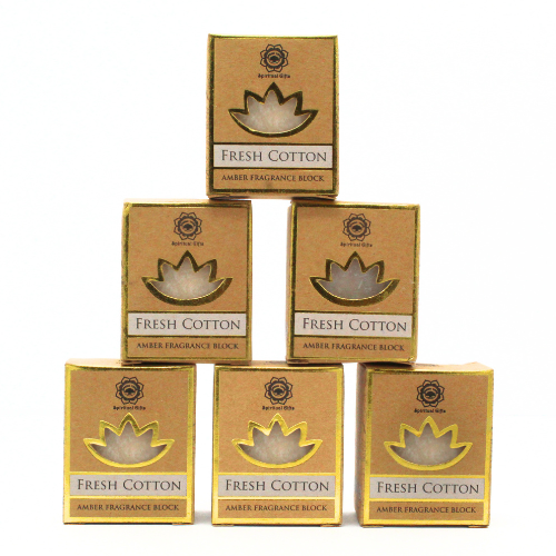 Green Tree Amber Fragrance Block Fresh Cotton set 6 pcs