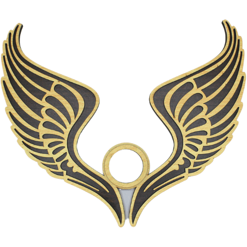 Crystal Sphere Holder Angel Wings
