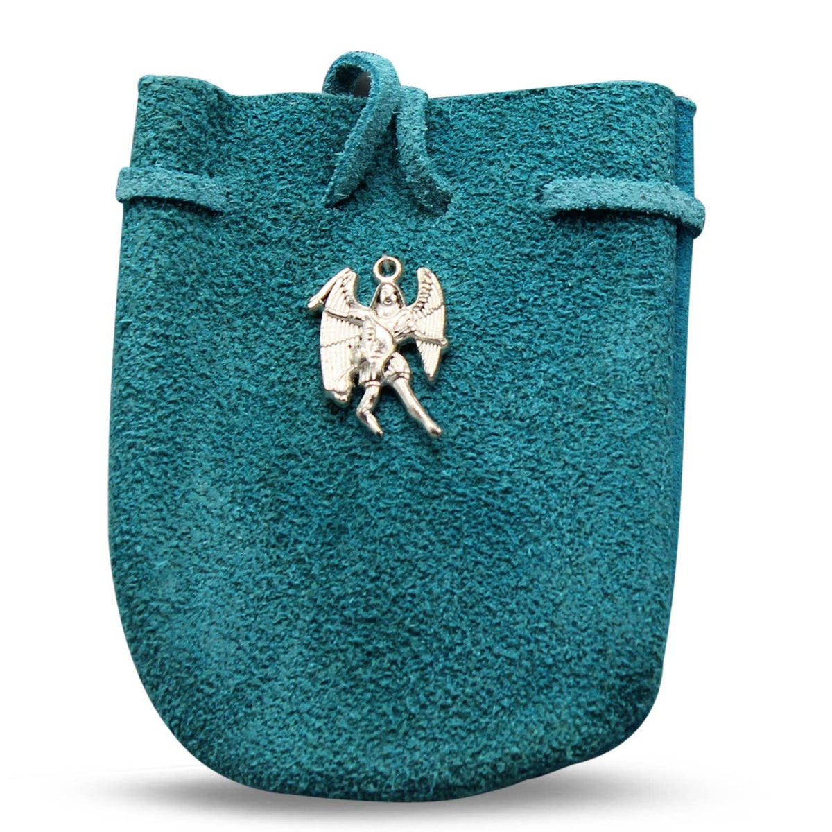 Pouch- Suede Rounded With Strap Tq Mikael 3.25" x 2.75"