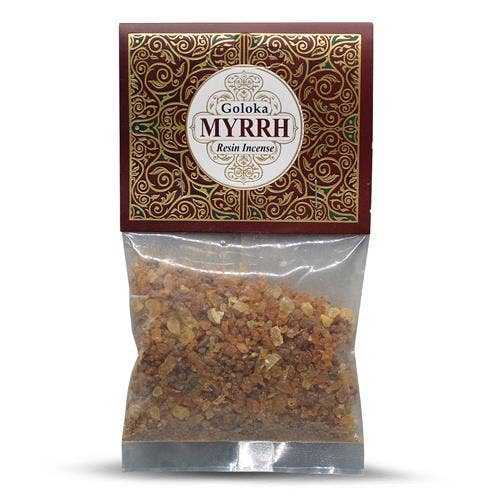 Goloka Resin Incense Myrrh - 30 grams 12 packs