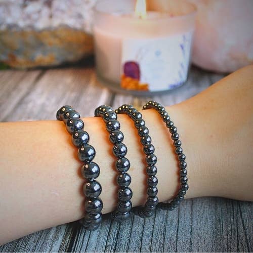 Hematite beaded Bracelet 4 mm - Brazil