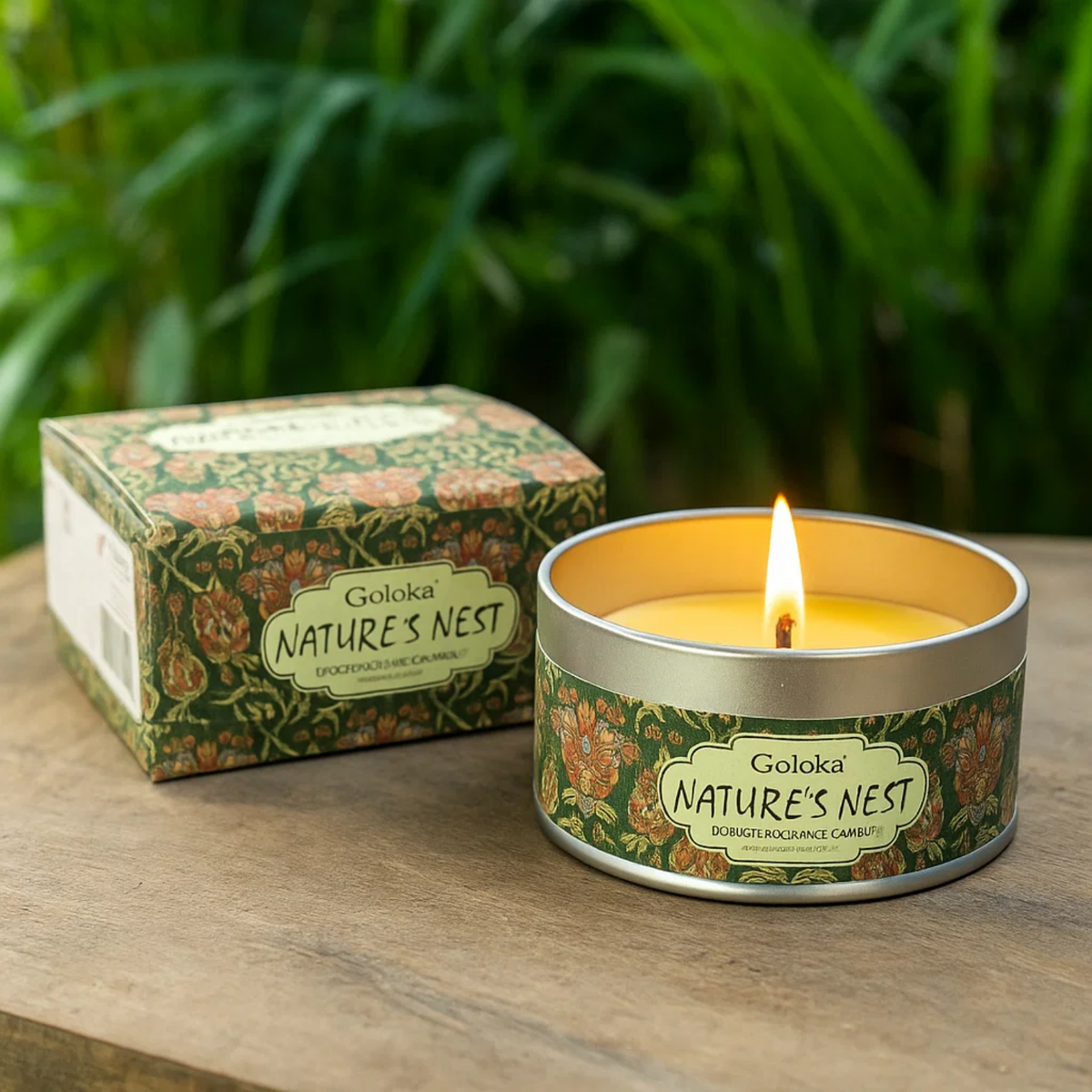 Goloka Natures Nest Soya Wax Candle Tin