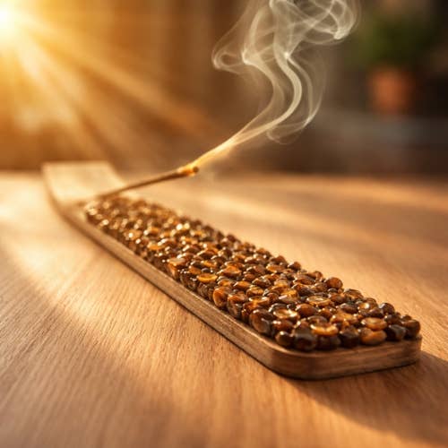 Mango Wood Tiger Eye Incense Holder (Set of 6)