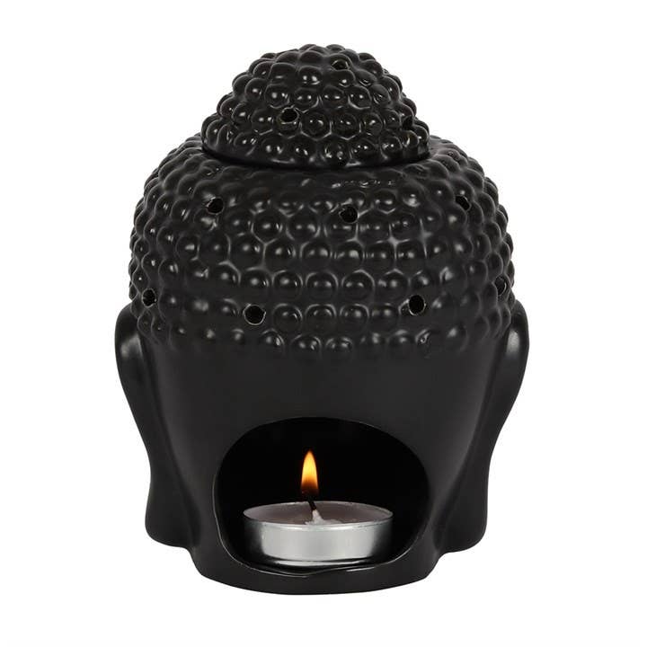 Buddha Head Oil Burner - Black