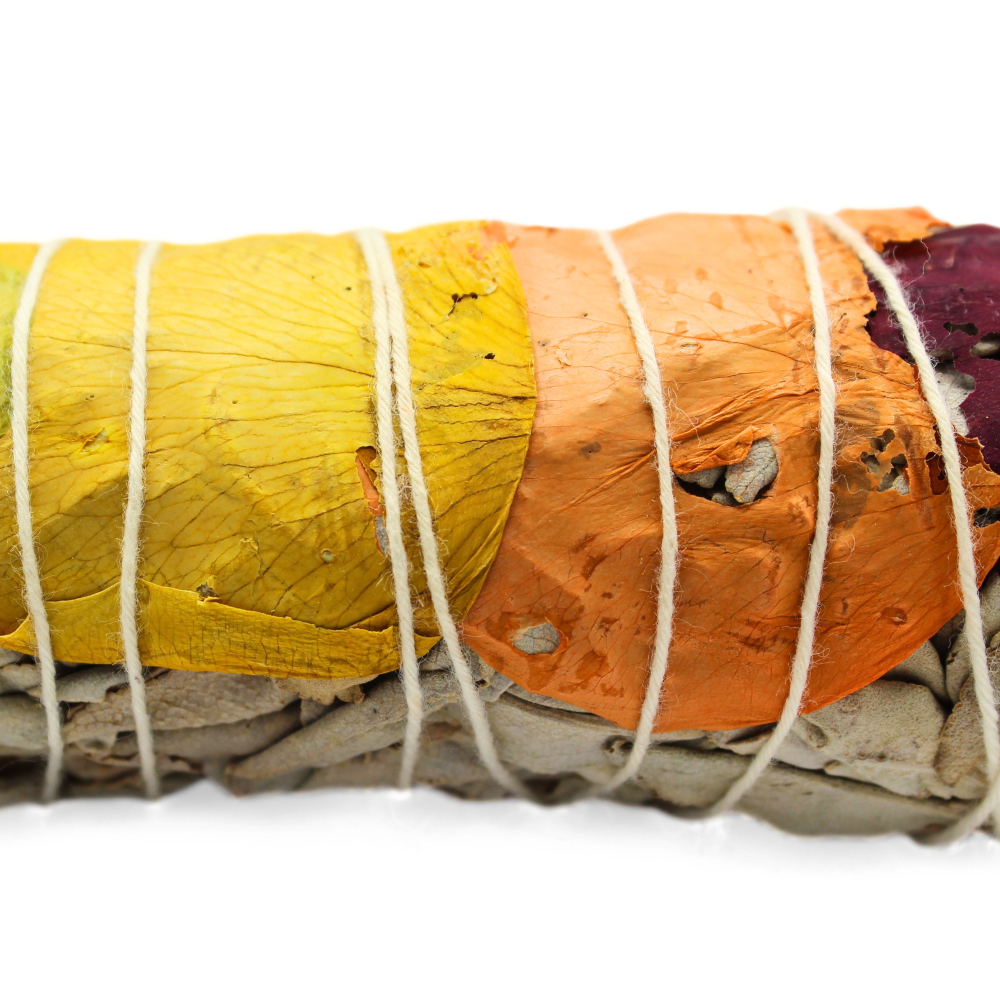 7 Chakra White Sage Smudge Stick 22 cms