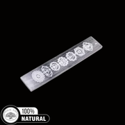 Selenite Incense Holder Seven Chakras 10cm
