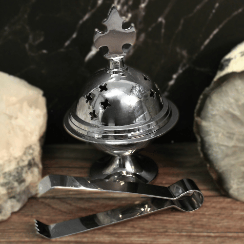 Nickel incense burner Thurible 4,5"