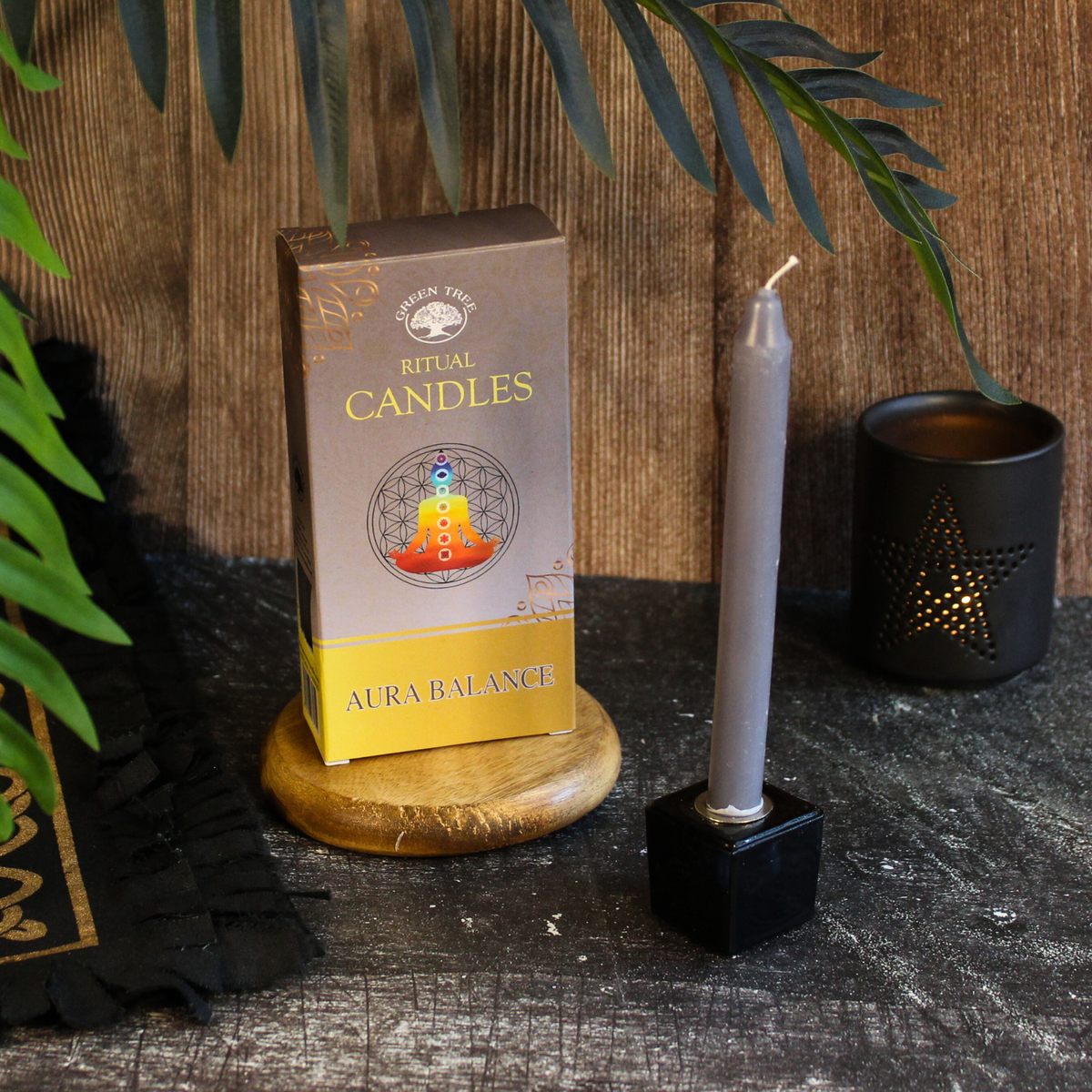 Green Tree Ritual Candles Aura Balance 10 pack
