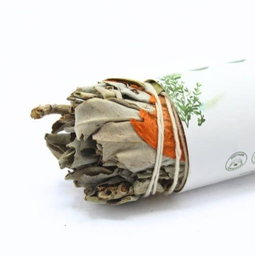 Cleansing Energy Sage Torch (With Citrine) with Label