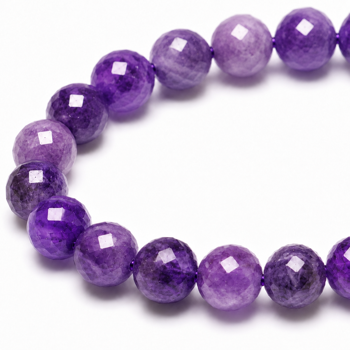Amethyst Faceted Beads Bracelet 6mm - South Africa