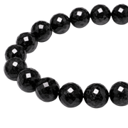 Black Tourmaline Faceted Bracelet 8mm - Brazil