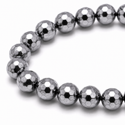 Armband aus facettierten Hämatit-Perlen 6mm - Brasilien