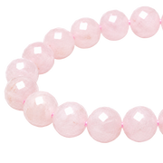 Rose Quartz Faceted Beads Bracelet 8mm - Madagascar