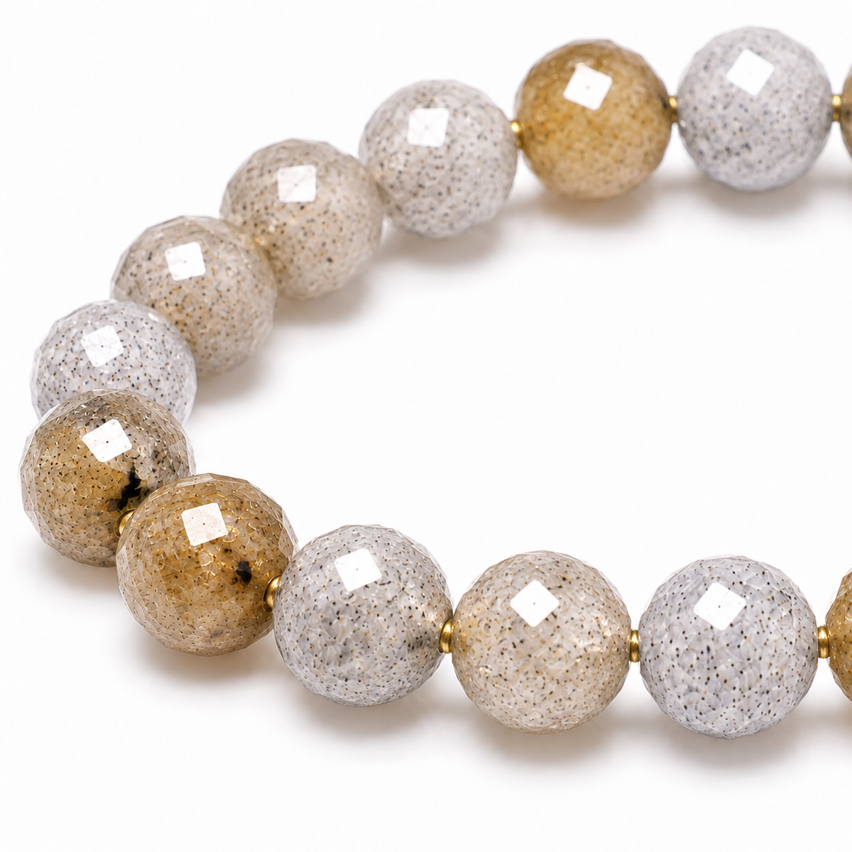Bracelet de perles à facettes en labradorite 6mm - Madagascar
