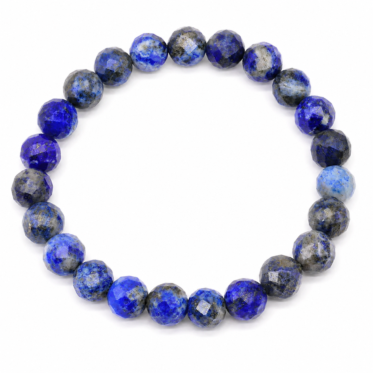 Bracelet de perles à facettes en lapis-lazuli 6mm - Afghanistan