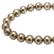 Braccialetto di perline sfaccettate in pirite 8mm - Perù