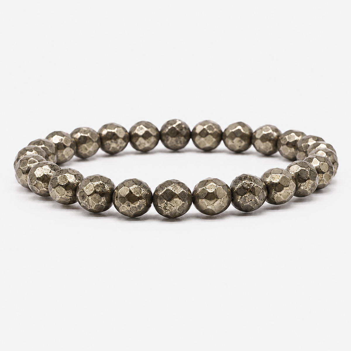 Braccialetto di perline sfaccettate in pirite 8mm - Perù