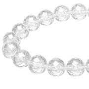 Bracelet en perles facettées de cristal de roche 6mm - Brésil
