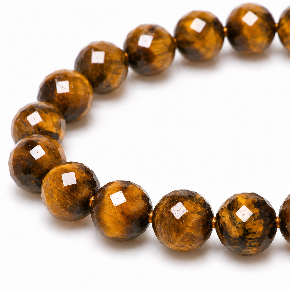Armband aus facettierten Tigerauge-Perlen 6mm - Südafrika