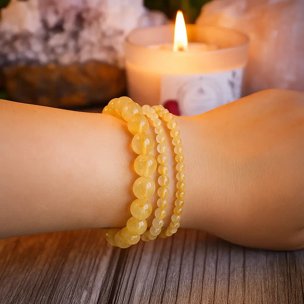 Citrine Quartz beaded Bracelet 8 mm - Madagascar