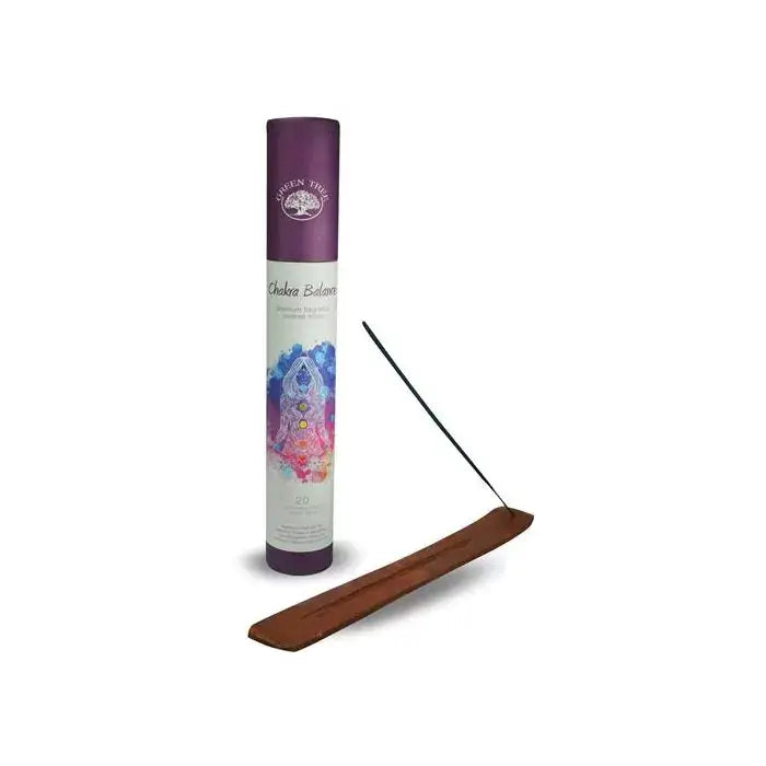 Green Tree Chakra Balance Incense with Incenseburner