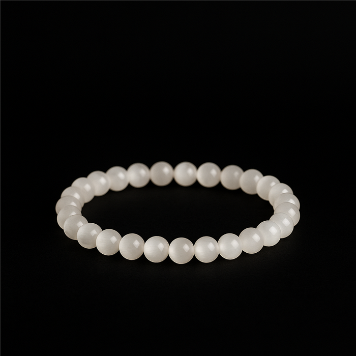 Selenite 'AA' bracelet 6mm - China