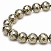 Pyrite Faceted Beads Bracelet 6mm - Peru