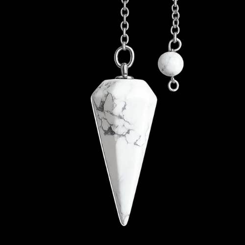 Howlite conical pendulum 3.5cm