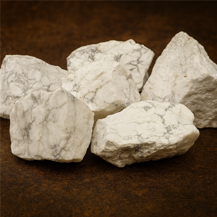 Howlite 'A' rough stone 1kg - South Africa